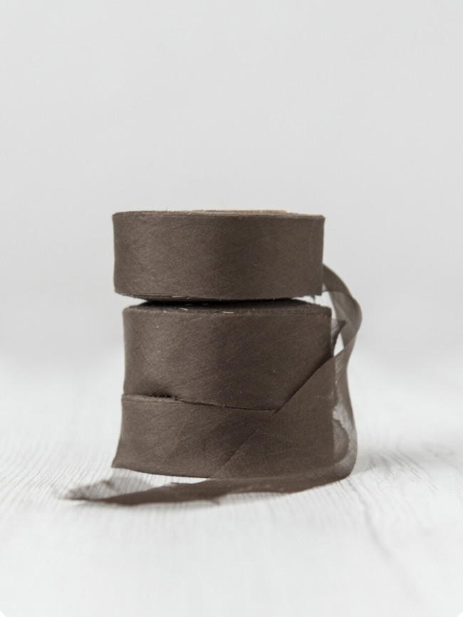 Silk Chiffon Ribbon 2.5cm Width / Extra Light Bias Cut Silk Ribbon